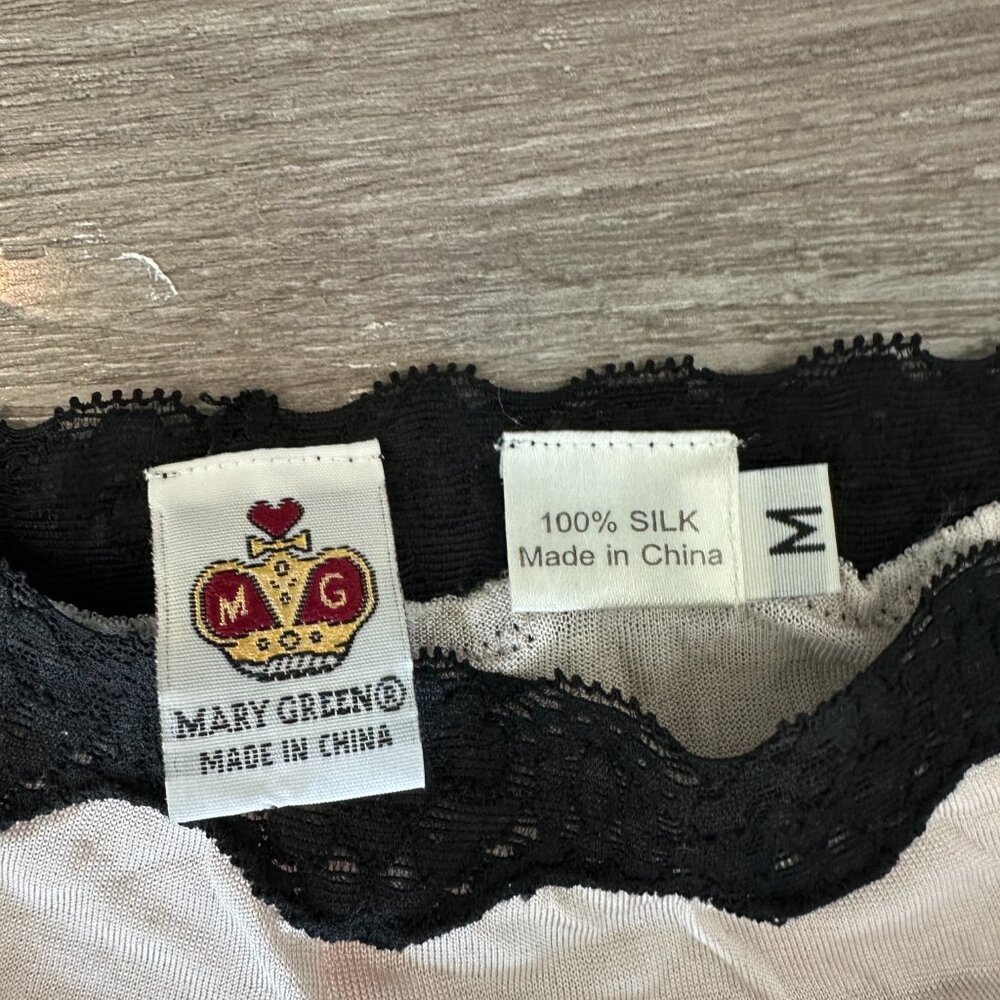 Mary Green Bralette and panty set Pink/Black Size M - Picture 4 of 6